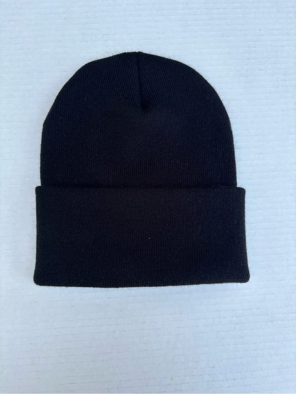 Carhartt Black Beanie with White and Gold Logo Accents